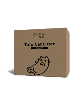 Nourse Chowsing Tofu Litter 6Lb Tofu Cat Litter Dust-Free Clumping Cat Litter Quickly Absorb Cat Odors Cat Toilet Can Flush Into The Toilet Pure Natural Cat Tofu Litter (Original*2)