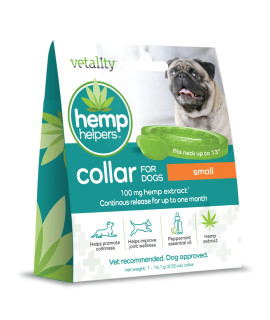 Vetality Hemp Helpers Calming Collar for Dogs | Natural Relaxant | Helps Hip and Joint Pain and Stiffness (Small Dogs)
