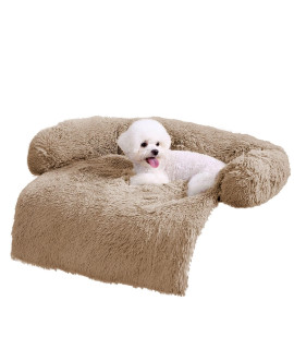 Hachikitty Dog Sofa Bed Mat Cover Soft Plush, Couch Cover For Dogs Dog Mat For Furniture Protector Pet Sofa Mat For Dogs, Dog Furniture Bed Sofa Cushion Washable Dogs Bed Mats (Xx-Large, Camel)