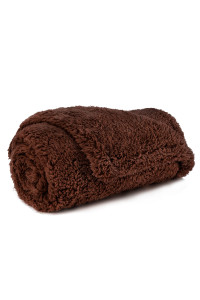 PetAmi Fluffy Waterproof Dog Blanket Fleece | Soft Warm Pet Fleece Throw for Small Dogs and Cats | Fuzzy Furry Plush Sherpa Throw Furniture Protector Sofa Couch Bed (Brown, 24x32)