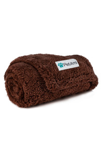 PetAmi Fluffy Waterproof Dog Blanket Fleece | Soft Warm Pet Fleece Throw for Medium Dogs and Cats | Fuzzy Furry Plush Sherpa Throw Furniture Protector Sofa Couch Bed (Brown, 29x40)