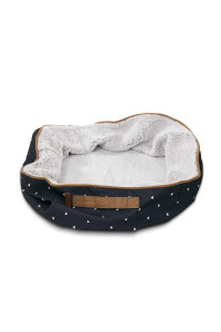Bark and Slumber Toby Triangles Black Small Round Cloud Dog Bed Cover