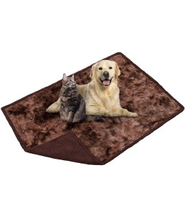 PetAmi Fluffy Waterproof Dog Blanket | Faux Fur Pet Fleece Shag Throw for Dogs and Cats | Fuzzy Furry Soft Plush Sherpa Throw Furniture Protector Sofa Couch Bed (Tie-Dye Brown, 60x80)