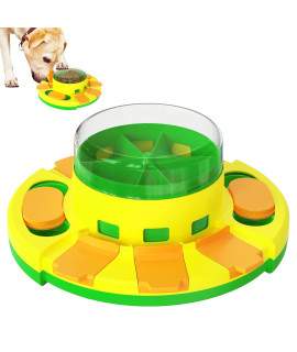 Slow Feeder Dog Bowls and Dog Puzzle Toys 2 in 1, Dog Enrichment Toys, Interactive Treat Dispensing Dog Toys, Dog Treat Puzzle Dispenser Mentally Stimulating Toys for Smart Puppy Medium Large Dogs