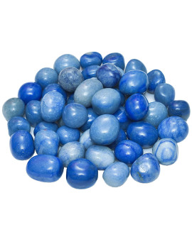 Ainuosen 2Lbs Natural Polished Tumbled Blue Aventurine Healing Crystals Stones 08-12 Inch,Decorative Plant Rocks,Pebbles, Marbles For Vases Pots Indoor,Feng Shui,Home Decor,Reiki,Chakra
