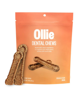 Ollie Dental Chews For Dogs Medium -Dog Breath Treats - Dog Teeth Cleaning Treat - Dental Sticks For Dogs - Fresh Breath For Dogs - Dental Treats For Dogs -Dog Dental Care - 12 Oz