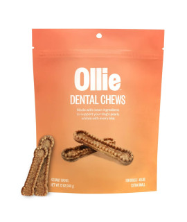 Ollie Dental Chews For Dogs Xs- Dog Breath Treats - Dog Teeth Cleaning Treat - Dental Sticks For Dogs - Fresh Breath For Dogs - Dental Treats For Dogs - Dog Dental Care - 12 Oz