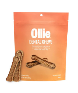Ollie Dental Chews For Dogs Small - Dog Breath Treats - Dog Teeth Cleaning Treat -Dental Sticks For Dogs - Fresh Breath For Dogs - Dental Treats For Dogs - Dog Dental Care - 12 Oz