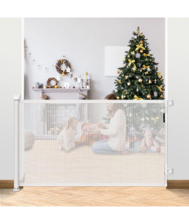 Retractable Baby Gate, Wide Child Safety Baby-Gate, Dog Gate, Pet Retractable Gates For Stairs, Doorways, Hallways, Indoor And Outdoor