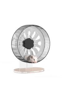 Bucatstate Hamster Wheel Super-Silent 102 With Adjustable Base Dual-Bearing Exercise Wheel Quiet Spinning Running Wheel For Dwarf Syrian Hamster Gerbils (Black