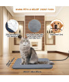 Pet Heating Pad, Temperature Adjustable Dog Cat Heating Pad, 12 Heat Setting and 13 Kinds of Timing Functions, Indoor Pet Heated Bed Mat for Cats and Dogs, Removable Washable with Chew Resistant Cord