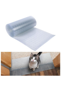 82Ft Cat Carpet Protector, Heavy Duty Plastic Pets Scratch Stopper For Carpet, Easy To Cut, Clear Non-Slip Floor Runner Prevent Carpets Rugs From Scratching Tearing Wearing At Doorway