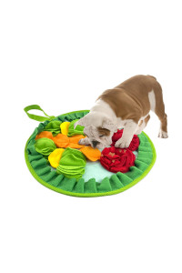Wishlotus Slip-Free Pet Snuffle Mat With Hanging Rope, Snuffle Mat For Dogs To Consume Energy And Relieve Stress, Pet Snuffle Mat For Rabbits, Hamsters, And Dogs To Improve Digestion (Three Flowers)