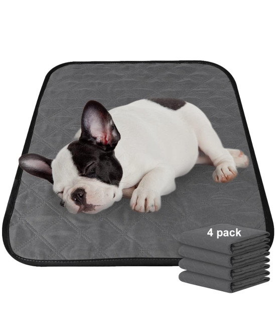 CBBPET 4PCS Washable Puppy Pads 18 x 24, Upgrade Non-Slip Dog Pee Pads with High Soaks, Reusable,Waterproof for Training,Whelping,Housebreaking, Incontinence,for Fence