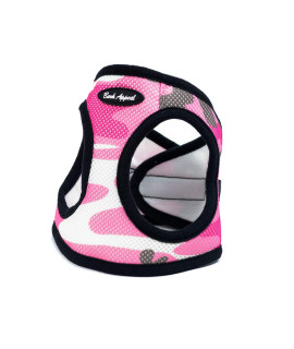 Bark Appeal Step-in Dog Harness, Mesh Step in Dog Vest Harness for Small & Medium Dogs, Non-Choking with Adjustable Heavy-Duty Buckle for Safe, Secure Fit - (XS, Pink Camouflage)