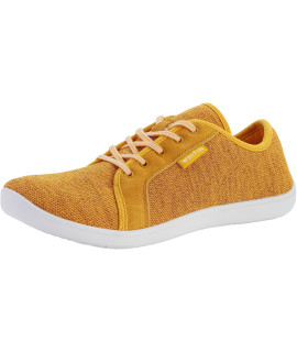 Whitin Mens Fashion Barefoot Knit Sneakers Arch Support Zero Drop Sole Minimus Casual Size 125 Minimalist Tennis Shoes Fashion Outdoor Walking Flat Lightweight Comfortable Yellow 46