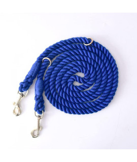 Tesitehi Multifunctional Rope Dog Leash 75 Ft With Adjustable Double Swivel Hook Hands Free For Small Medium And Large Dogs Running Hiking Camping Walking (Navy Blue)