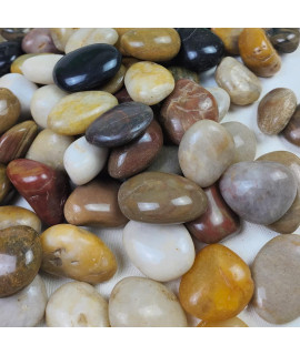 FANTIAN 20lb Decorative Pebbles for Indoor Plants - 1.2"-2" Natural Mixed Color River Rocks for Landscaping, Fish Tank Rocks, Aquarium Gravel, Vase Fillers, Decorative River Stones and Garden Rocks