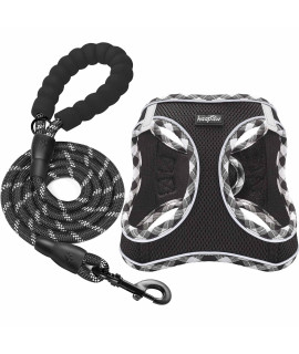 Haapaw Dog Harness With Leash Set, No Pull Adjustable Reflective Step-In Puppy Harness With Thickened Padded Vest For Extra-Smallsmall Medium Dogs