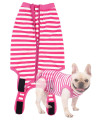 Sychien Dog Recovery Suit Post Surgery Shirt,Small Female Spay Wound Protective Suit,Pink S