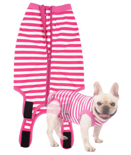 Sychien Dog Recovery Suit Post Surgery Shirt,Small Female Spay Wound Protective Suit,Pink S