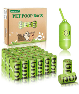 Muamua Dog Poop Bag Rolls 570 Count With Dispenser, Biodegradable Unscented Pet Waste Bags, Guaranteed Extra Thick, Leak Proof Doggie Refill Bags For Easy Cleanup, Big Size 9 X 13 Inches