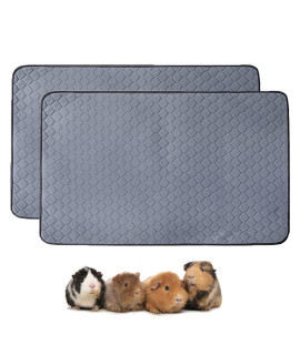 Guinea Pig Cage Liners - Washable Guinea Pig Pee Pads (2 Pack), Waterproof Reusable & Anti Slip Guinea Pig Bedding Fast and Super Absorbent Pee Pad for Small Animals Rabbit Hamster Rat