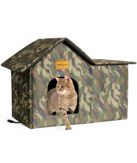 Mivo Outdoor Cat House, Weatherproof Cat Houses For Outdoorindoor Cats, Collapsible Warm Feral Cat Shelter With Removable Soft Mat, Easy To Assemble Big Cat Bed For Winter