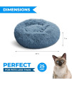 Whiskers & Friends Calming Cat Bed, Cat Beds for Indoor Cats, Small Dog Bed, Large Cat Bed, Cute Fluffy Round Donut Cat Beds & Furniture, Anti Anxiety Pet Bed - Up to 25 Lbs - Washable