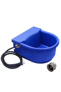 APlayfulBee Automatic Heated Dog Waterer Bowl Feeder Constant Temperature Dispenser 3L Outdoor Thermal Bowl with Float Ball Valves for Pet Dog Horse Cattle Goat Sheep (Blue)