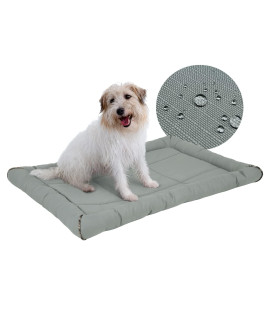 Miguel Outdoor Waterproof Dog Bed For Metal Dog Crates Water-Resistant Ripstop Oxford All Weather Pet Mat Heavy Duty Durable Easy Clean Travel Indoor Outdoor Puppy Cat Bed(30Inch Dog Crate,Gray)