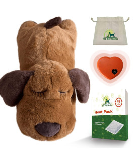 Pro Pet Works Heartbeat Puppy Toy-Dog Toy Heartbeat Plush Stuffed Animal for Relief of Separation Anxiety-Cuddle Pup Calming Behavioral Sleeping Aid Crate Training