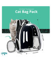 TOMAHAUK Cat Backpack Carrier Bubble Travel Bag, Airline Approved Backpack for Cats Bunny Kitten and Puppies, Cat Bookbag for Travel, Hiking, and Outdoor Use -Toys Added