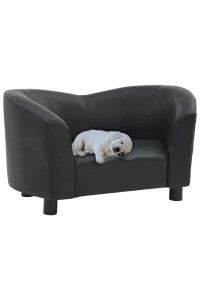 Vidaxl Dog Sofa Dark Gray 26.4X16.1X15.4 Faux Leather