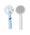 Self-Cleaning Slicker Brush For Dogs Cats, Saegypet Cat & Dog Brush For Hedding And Grooming, Remove Loose Hair Undercoat Tangled Hair Promote Circulation, Cat Grooming Brush Blue