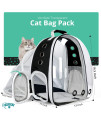 TOMAHAUK Cat Backpack Carrier Bubble Travel Bag, Airline Approved Backpack for Cats Bunny and Puppies, Cat Bookbag for Travel, Hiking, and Outdoor Use - Additional Toys Added