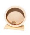 Antiai Hamster Wooden Silent Wheel, Small Animal Exercise Wheel Accessories, Quiet Spinner Hamster Running Wheels Toys For Hamsters,Guinea Pig, Gerbils, Mice And Other Small Pets,82 Medium Size