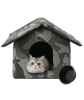 Furbulous Collapsible Outdoor Cat House For Cats And Puppies, Pet Shelter Outdoor Waterproof, Cold And Windproof, Scratch-Resistant, Easy To Assemble Stray Cats Shelter(M)