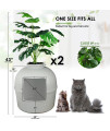 BJF Pets Hidden Litter Box and Faux Monstera Plant Home Decor, Decorative Home and Living Room Decoration, Fully Enclosed System, Discrete for Cats and Kittens