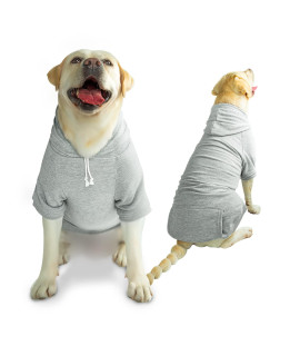 Furryilla Pet Clothes For Dog, Dog Hoodies Sweatshirt With Leash Hole For Medium Large Dogs (Grey Dog Hoodie, Xx-Large)