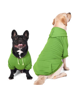 Furryilla Pet Clothes For Dog, Dog Hoodies Sweatshirt With Leash Hole For Medium Large Dogs (Green Dog Hoodie, X-Large)