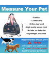 NewEle Fashion Dog Purse Carrier for Small Dogs with Shoulder Strap, Holds Up to 10lbs Woven Cloth Pet Carrier, Cat Carrier, Airline Approved Puppy Purse Carrier for Travel (Blue, Small Size)