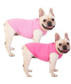 Sychien Dog Pink Shirt For Medium Dogs,Blank Plain Pink Cotton Shirts For Frenchu Bulldog,M Pink Rose