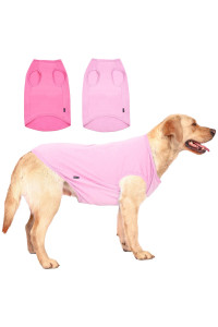 Sychien Dog Pink Shirt For Large Dogs,Blank Plain Pink Cotton Shirts For Labrador,Xxl Pink Rose