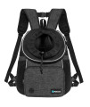 PetAmi Dog Front Carrier Backpack, Adjustable Dog Pet Cat Chest Carrier Backpack, Ventilated Dog Carrier for Hiking Camping Travel, Small Medium Dog Puppy Large Cat Carrying Bag, Max 15 lbs, Dark Gray