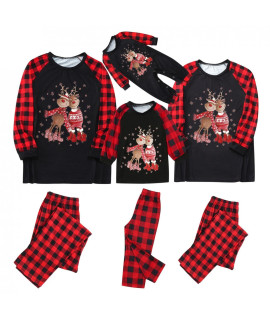Plus Size Christmas Pajamas For Family 2022,Funny Plaid Family Christmas Pjs Matching Sets Xmas Shirts And Pants Sets