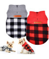 Plaid Chihuahua Sweater, Dog Sweaters For Small Dogs, Xs Dog Clothes Winter Warm Tiny Dog Outfits For Teacup Yorkie Puppies Extra Small Breed Costume Set Of 2 (Medium)
