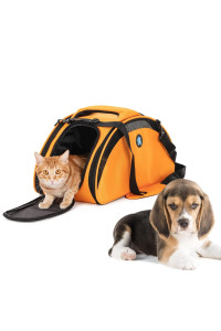 HPZ Bingo Multi-Functional Pet Travel Carrier Bag/Organizer/Car Seat/Bed/Airline Approved (Sunrise Orange - Bag Only)