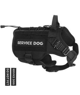 Petnanny Tactical Dog Harness - Service Dog Harness Emotional Support Dog Vest For Medium Large Dogs, No Pull Esa Dog Vest With Hook & Loop, Working Molle Vest For Training Huntinga
