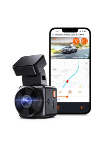 Vantrue E1 Lite 1080P Wifi Mini Dash Cam With Gps And Speed, Free App, Voice Control Front Car Dash Camera, 24 Hours Parking Mode, Night Vision, Motion Detection, Loop Recording, Support 512Gb Max